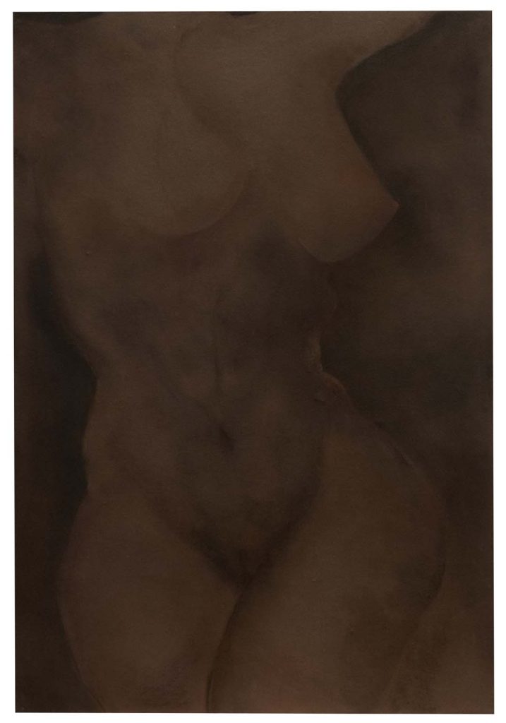 Light Fandango Woman Sepia Pastel 110x75cm