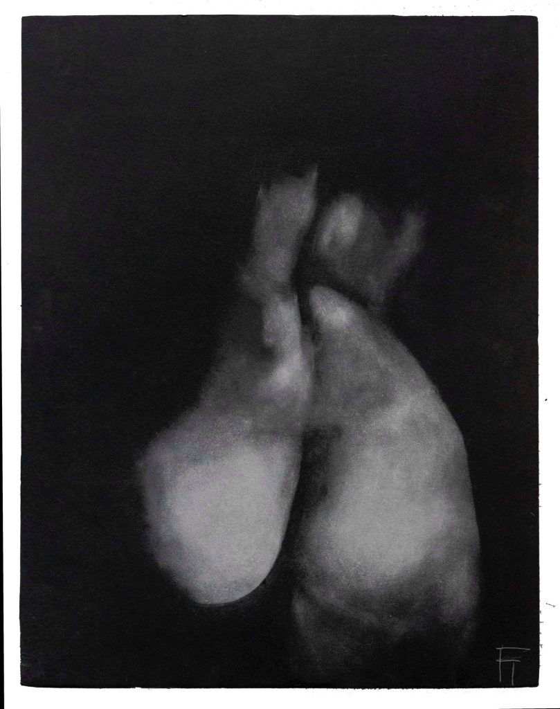 64x50 Pastel 2 Italian paper maroufler on card