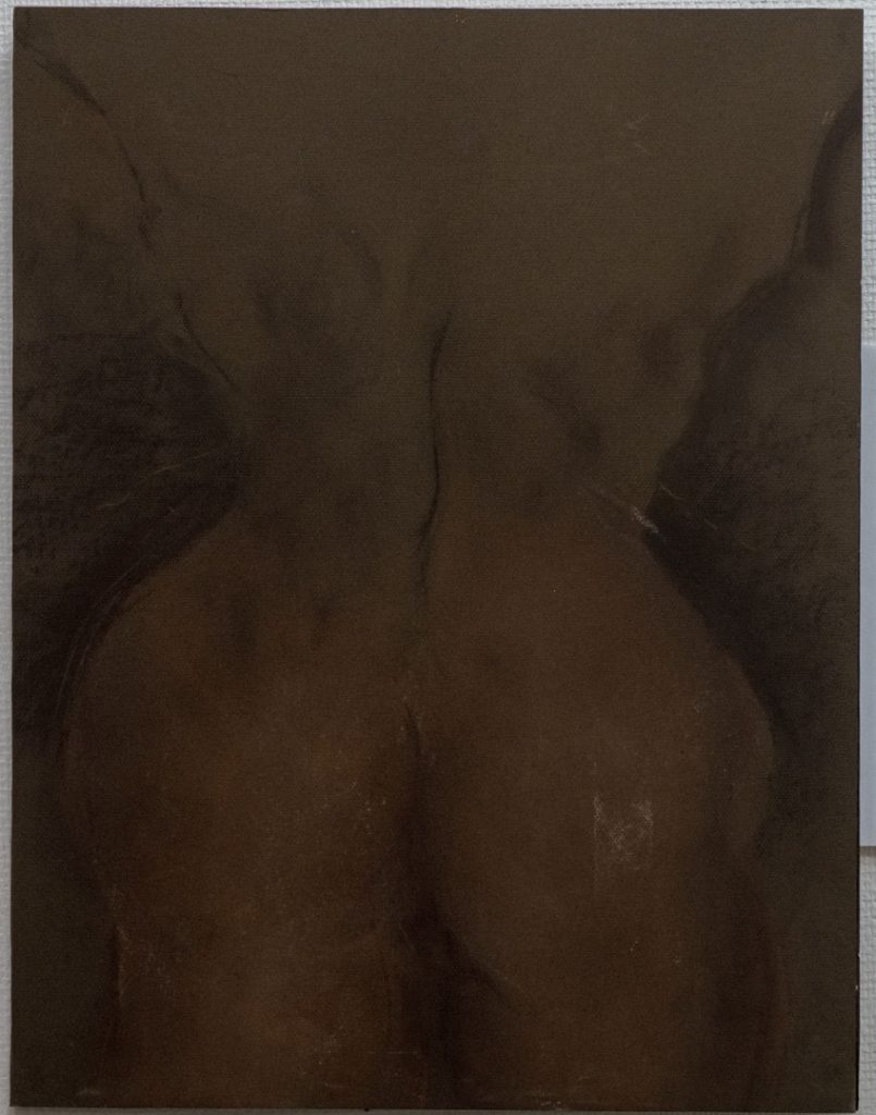 Large Pastel Back 1m 70 Italian paper maroufler on wood