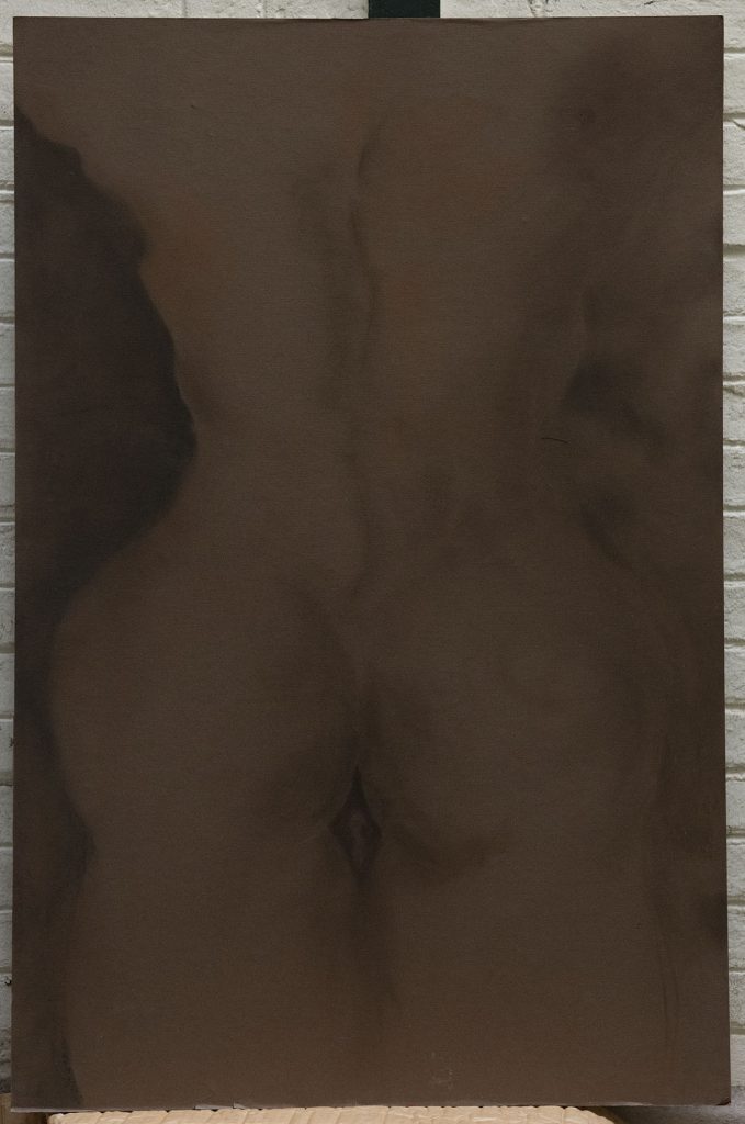 Large Pastel Back 1m x70 Italian paper maroufler on wood