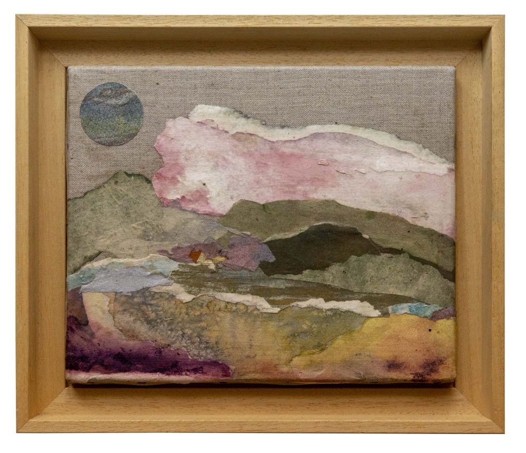 Outer Worlds 30x34 Watercolour Torn Nepalise Japanese French papers maroufler on canvas